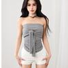 European Strapless Back-Strap Top: Chic, Slimming, Off-Shoulder French Design for Summer Elegance