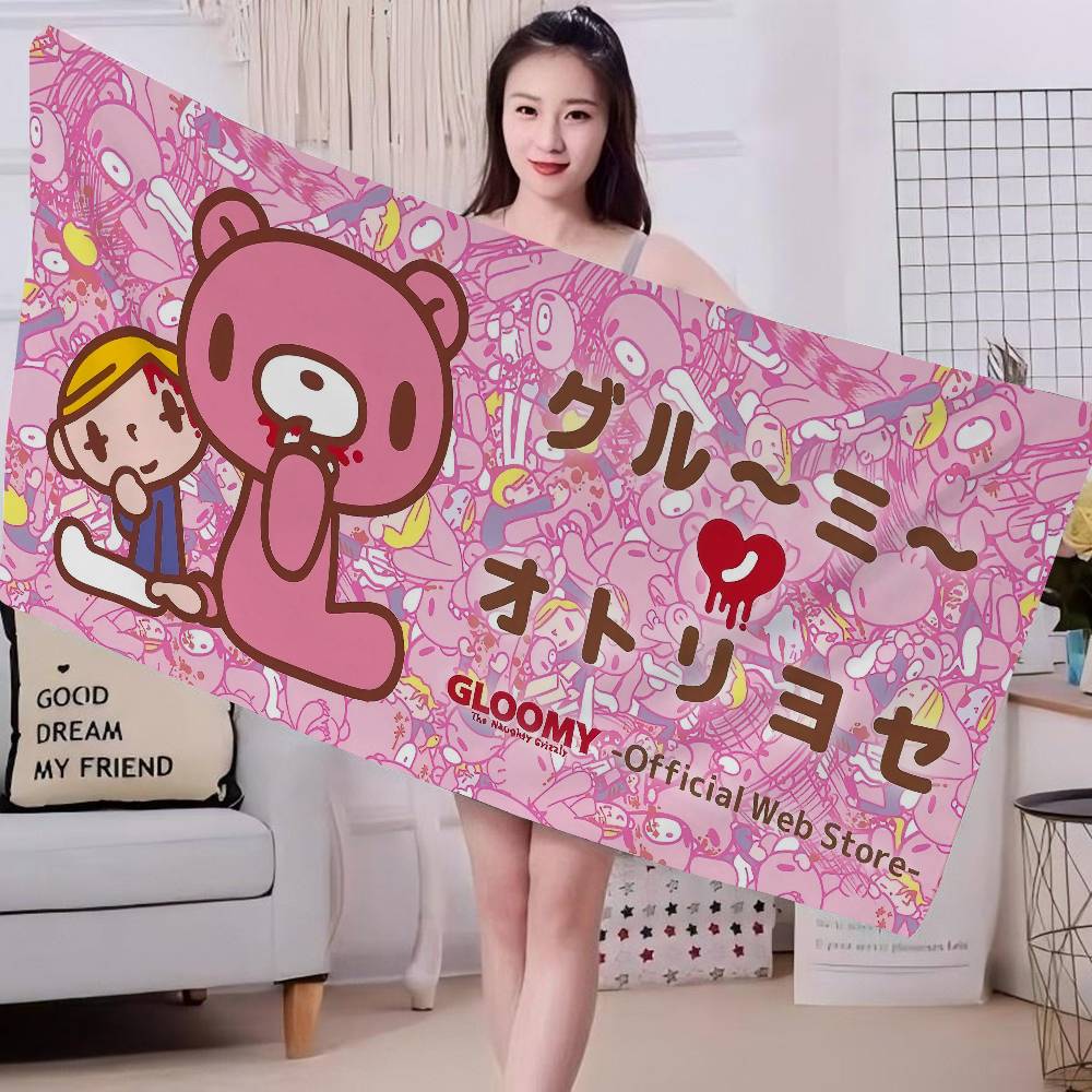 Cartoon G-gloomy Bear Großes Mikrofaser Strandtuch Schnelltrocknendes Handtuch Sandstrandtücher Poolhandtuch für Reise Schwimmbad Yoga