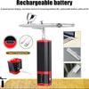 AD23-Dual Action Extra Battery Airbrush Kit With Compressor Replaceable Battery Cordless Air Brush Set For Manicure, Painting