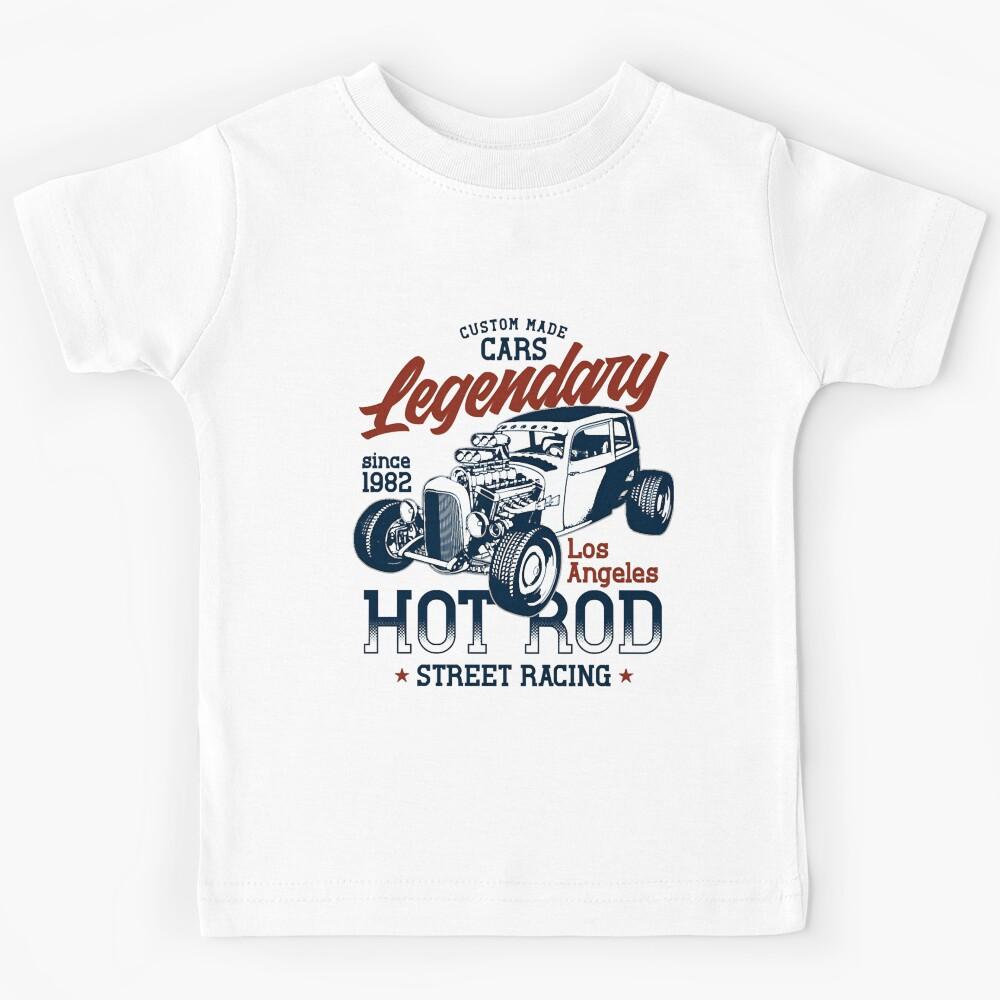 Hot Racing Rod Muscle Drag Vintage Car Kids T-Shirt 130