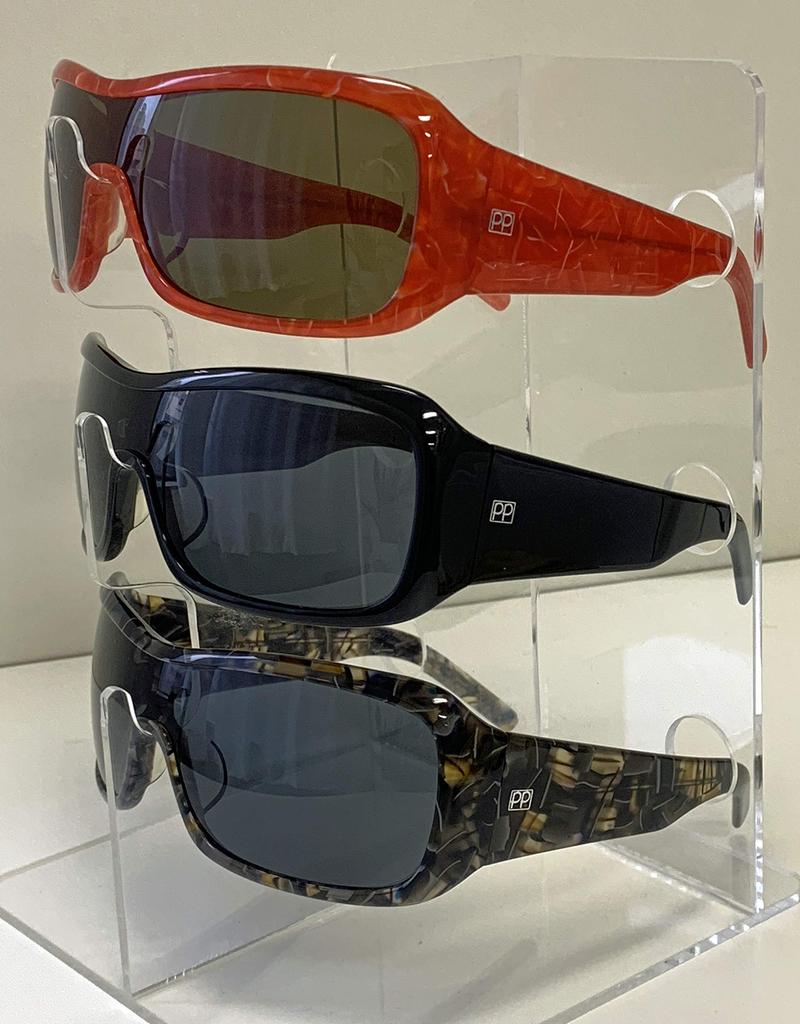 [PP] Phenol Phthalein Single Lens Sunglasses, Acetate Frame, EventFestival, Old School, Fashion, Deadstock, UV Protection (Gray)