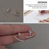 1 Pair Rhinestone Earrings for Women, Cubic Zirconia Stud Earrings, Lightweight Cartilage Helix Earring Jewelry