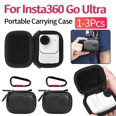 1/2/3Pcs For Insta360 Go Ultra Portable Carrying Case Shockproof Travel Camera Protective Hard Carrying Box Camera Accessories
