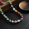 Ingemark Elegante Bunte Acrylperlen Strass Choker Halskette für Herren Exquisit Trendig Verstellbare Kette Y2K Schmuck Geschenke