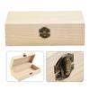 Retro Rectangular Wooden Storage Box Clamshell Desktop Organizer Jewelry Gift Box for Home Decor Organizador