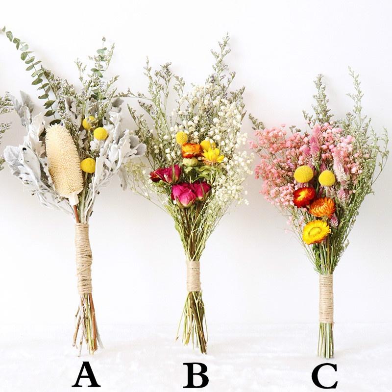 Natural Dried Flowers Bouquet Dried Flower Wedding Home Decoration Dried Flowers