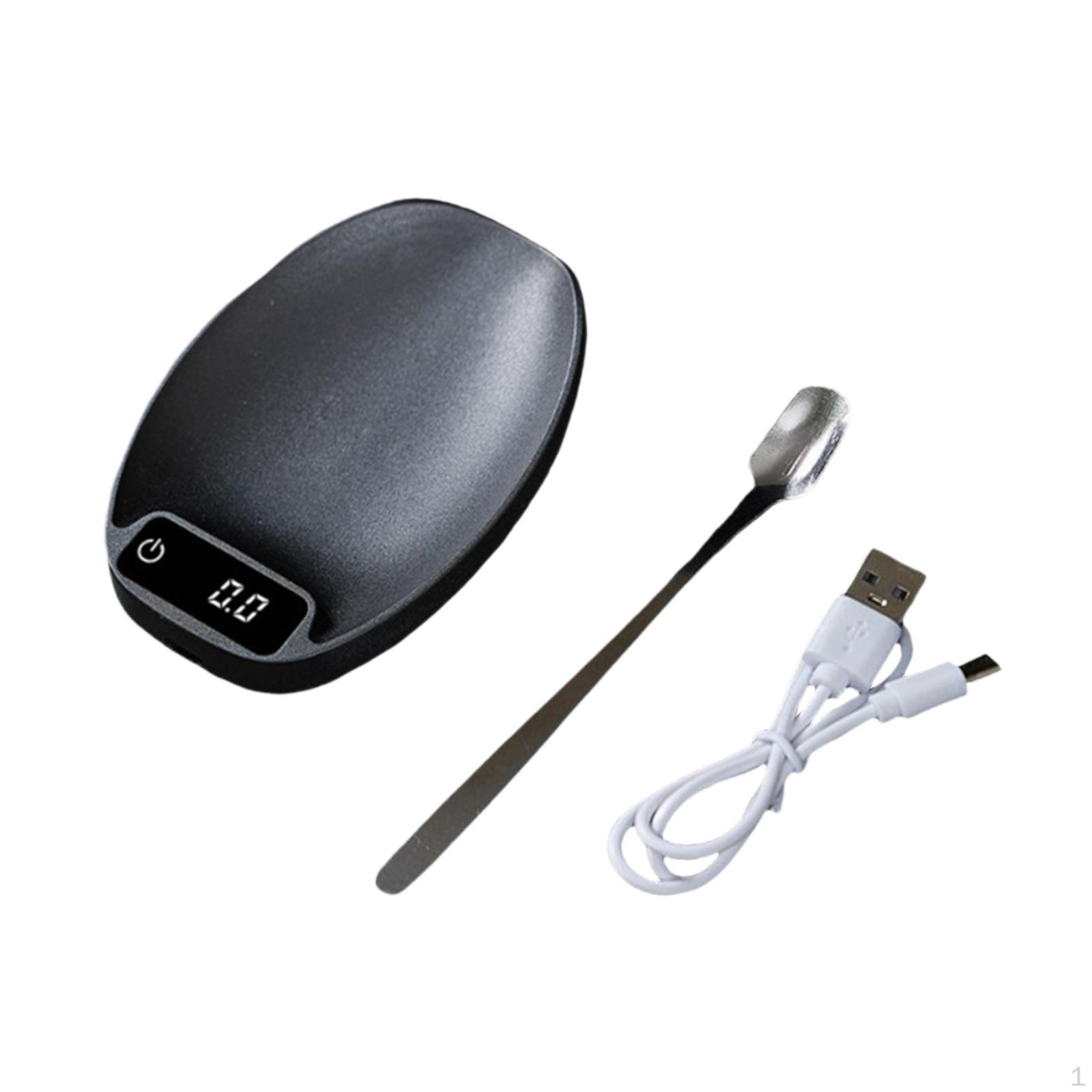 

Digital Kitchen Scale with Tray for Weighing Coffee, Rechargeable Portable Office, Tea Black