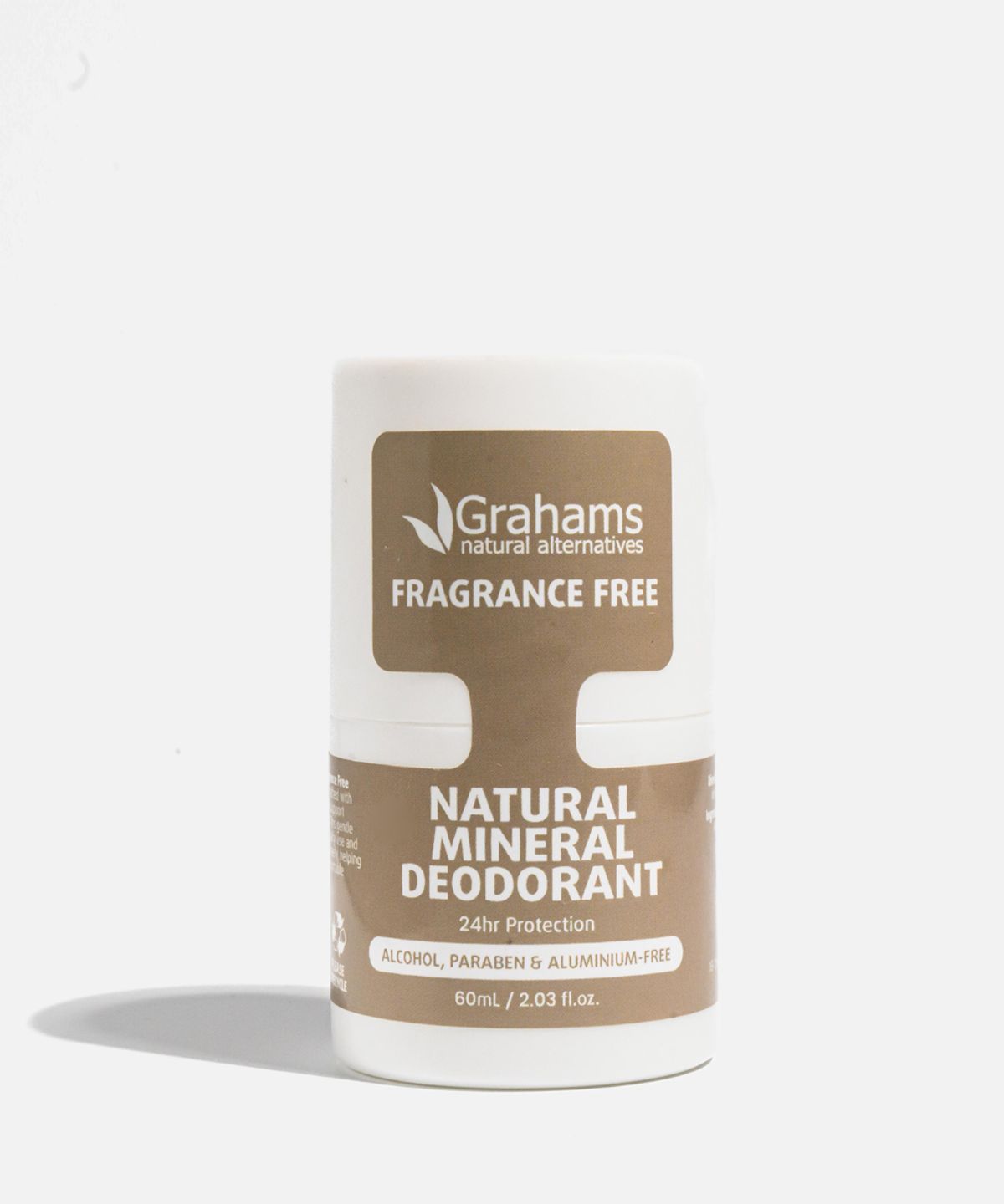 Natural Mineral Deodorant Unscented Roll-on 60mL