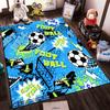 Soccer-Themed Carpet with "Foot Ball" Print and Goal Time Design Suitable for Use As an Anti-slip for Living Room Bedroom Sofas