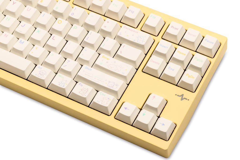 Star Pup PBT Keycap 143 English Cherry Heat Split for Gaming MX Mechanical Cute Dog Design Set, Keys, Layout, 100%, 96%, 80%, 75%, 65%, 60%, Profile,