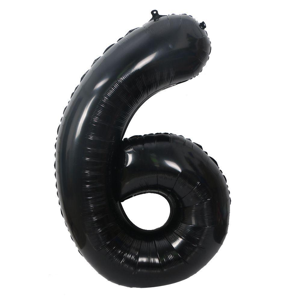 40 Inch Black Number Balloons for Birthday Party Decorations, Anniversary and Celebration Decor