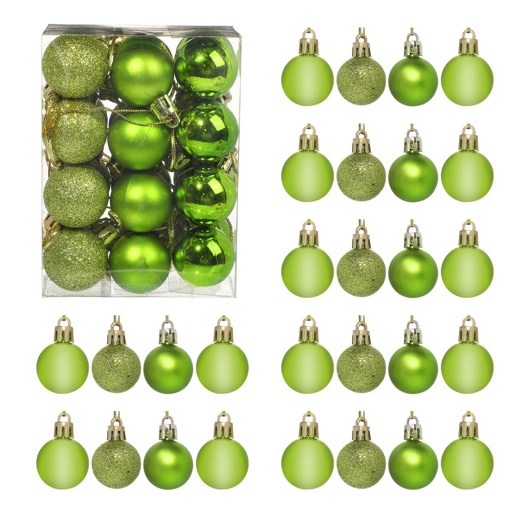 Набор из 24 шт. Рождественских шаров Xmas Balls Свадебное украшение Разноцветные Украшение для вечеринки Для украшения дома Праздничное мероприятие