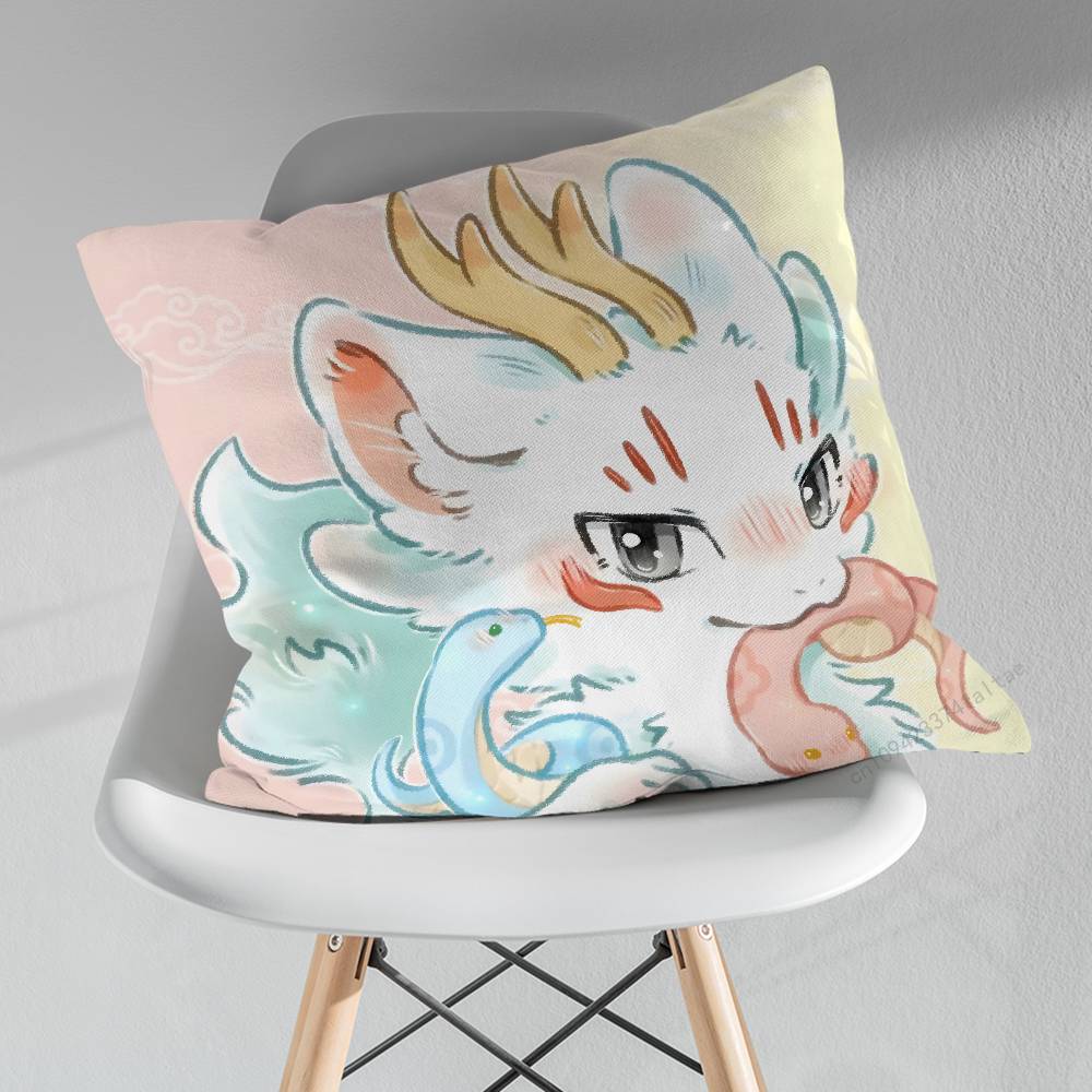 Furry Fabulous Beasts Throw Pillow Case Living Room Sofa Cushion Cover For Home Bedroom Decoration Protector