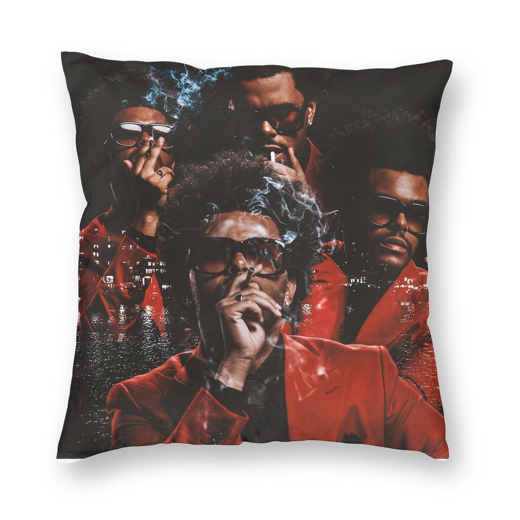 The Weeknd Pop Singer Pillowcase Printing Polyester Cushion Cover Decorations Pillow Case Cover Home Square 18''