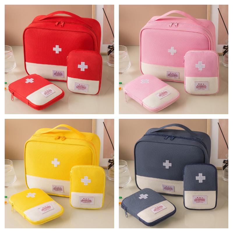 3Pcs/4pcs/set Portable Medical Storage Bag Camping Emergency First Aid Kit Organizer Home Outdoor Travel Bag