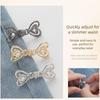 Alloy Tighten Waist Button Detachable No Sewing Required Jeans Button Adjuster Beautiful Heart Retractable Button