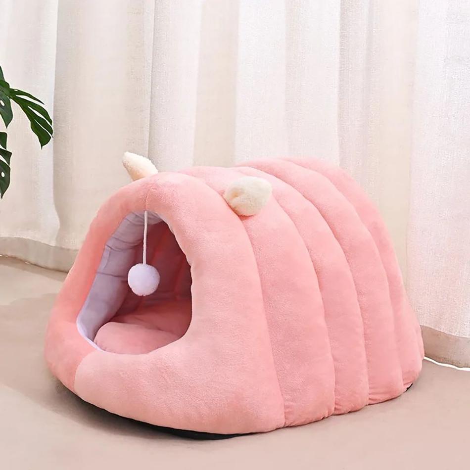 Durable Winter Multiple Colors Detachable Cat House Semi-Enclosed Four-Season Universal Pet Nest Small Pet Shelter Washable Pet Supplies