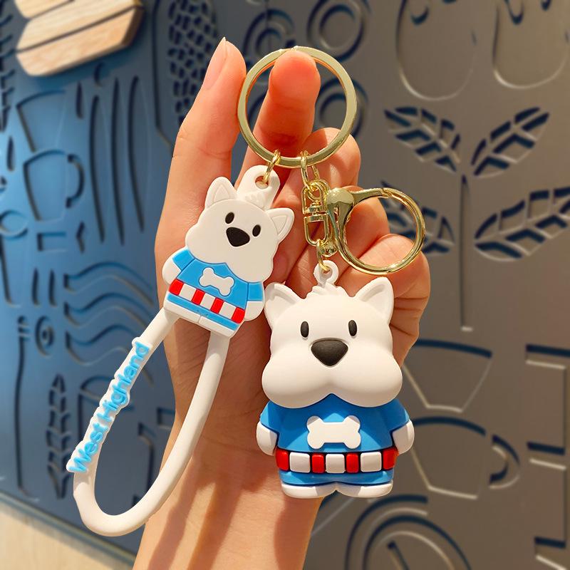 Entzückender West Highland White Terrier Welpen Schlüsselanhänger: Taschenanhänger & Kleines Geschenk