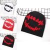 Knit Hat For Men Women With Facial Pattern Warm Winter Streetwear For Fall Season