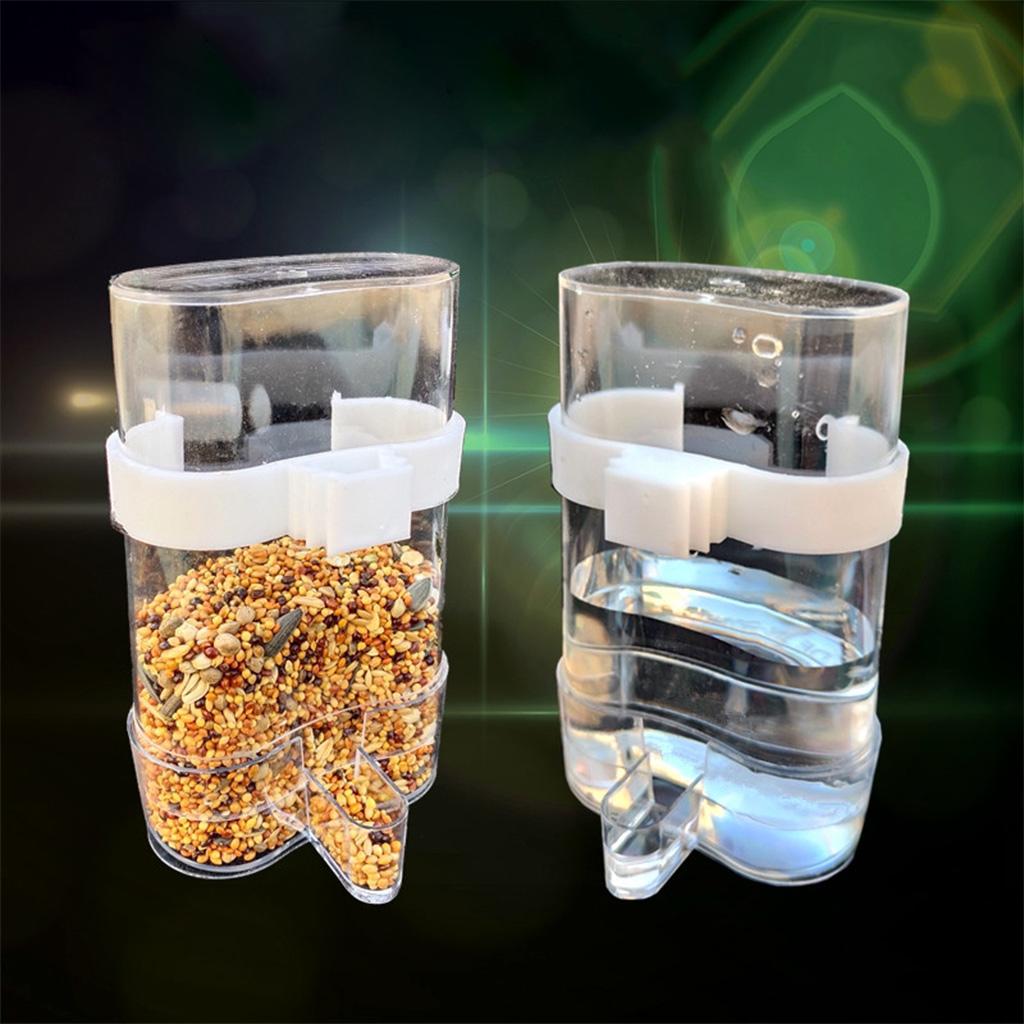 Parakeet Water Dispenser No Mess Parrot Feeder Waterer Cockatiel Cage Accessories Automatic Feeding Supplies for Budgies