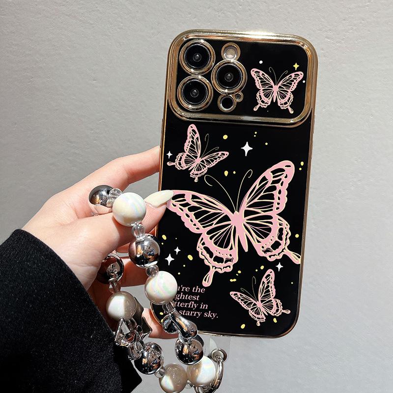 Large Windows Suitable for Apple 15PROMAX 13 Protective Case Big Butterfly Black Soft Shell IPhoneXSMAX Mobile Phone Case