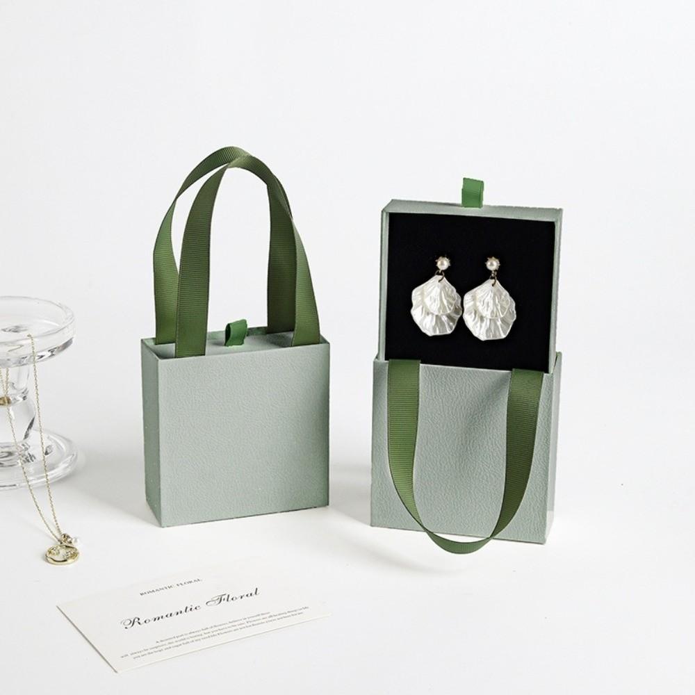 Paper Material Jewelry Storage Organizer Portable Design Paper Drawer Jewelry Box  For Wedding Gift