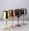 00ml Creative 304 Stainless Steel Single Layer Goblet Red Wine Glass, Seven Color, Large Capacity, Drum Type, Drop Resistant, Copper Plated Wine Glass