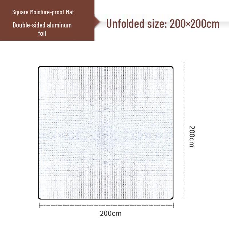 Outdoor Double-Sided Aluminum Film Camping Mat 200x200 CM