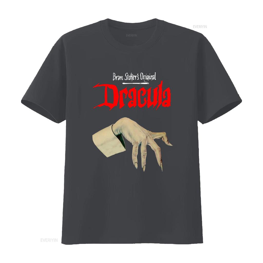 Retro Dracula Book T Shirt Bram Stokers Original Horror Vampire Lover Gothic Literature Design Vintage Washed Comfortable
