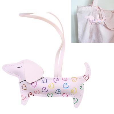 Stylish PU Leather Dachshund Keychain Fashionable Animal Bag Charm For Women Girls Fashion Handbag Accessories