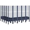 Planter with Trellis Blue Gray 200 X 160 X 142 Cm PP