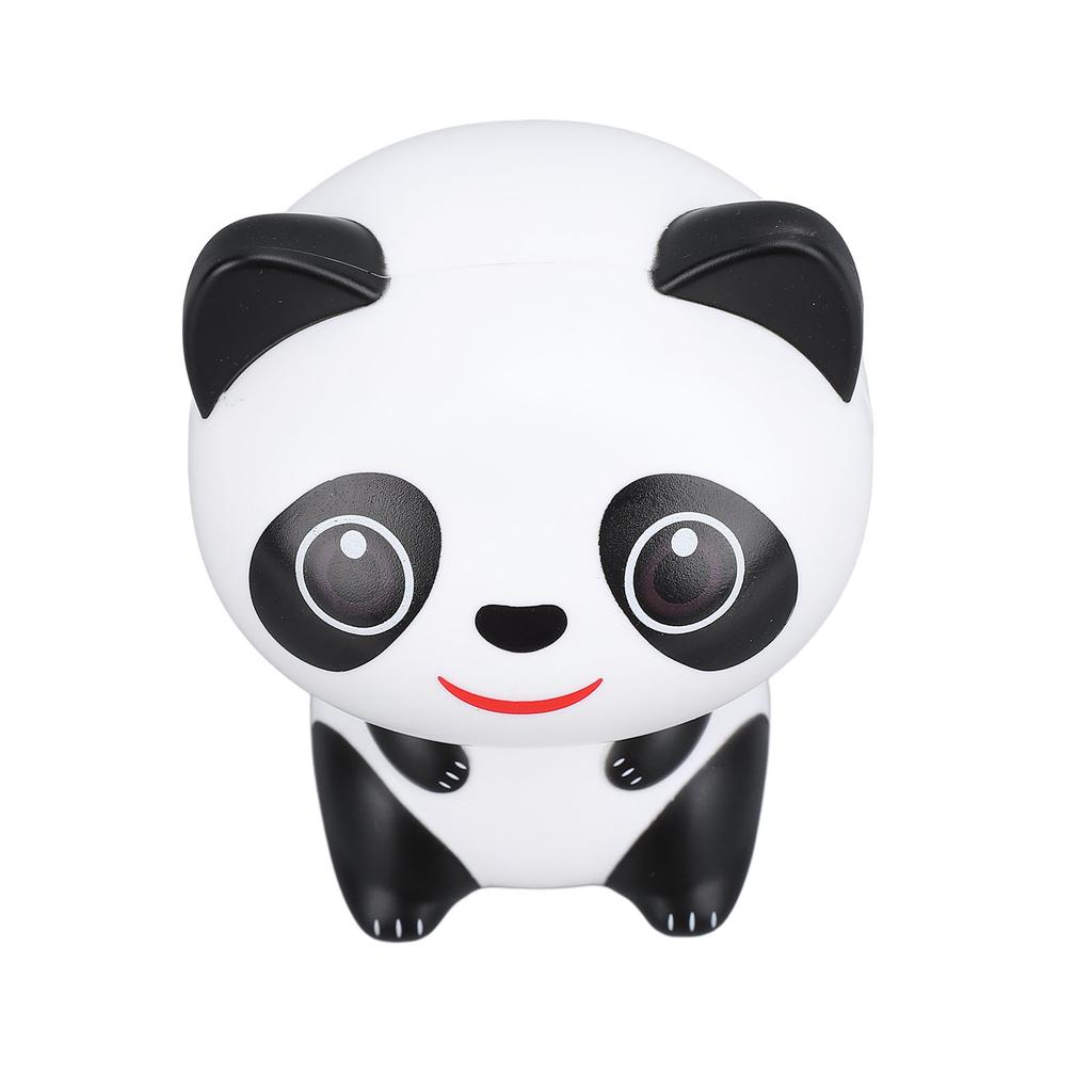 Solar Powered Nodding Panda Figurine ABS Light Sensing Cute Smiling Panda Car Dashboard Ornament for