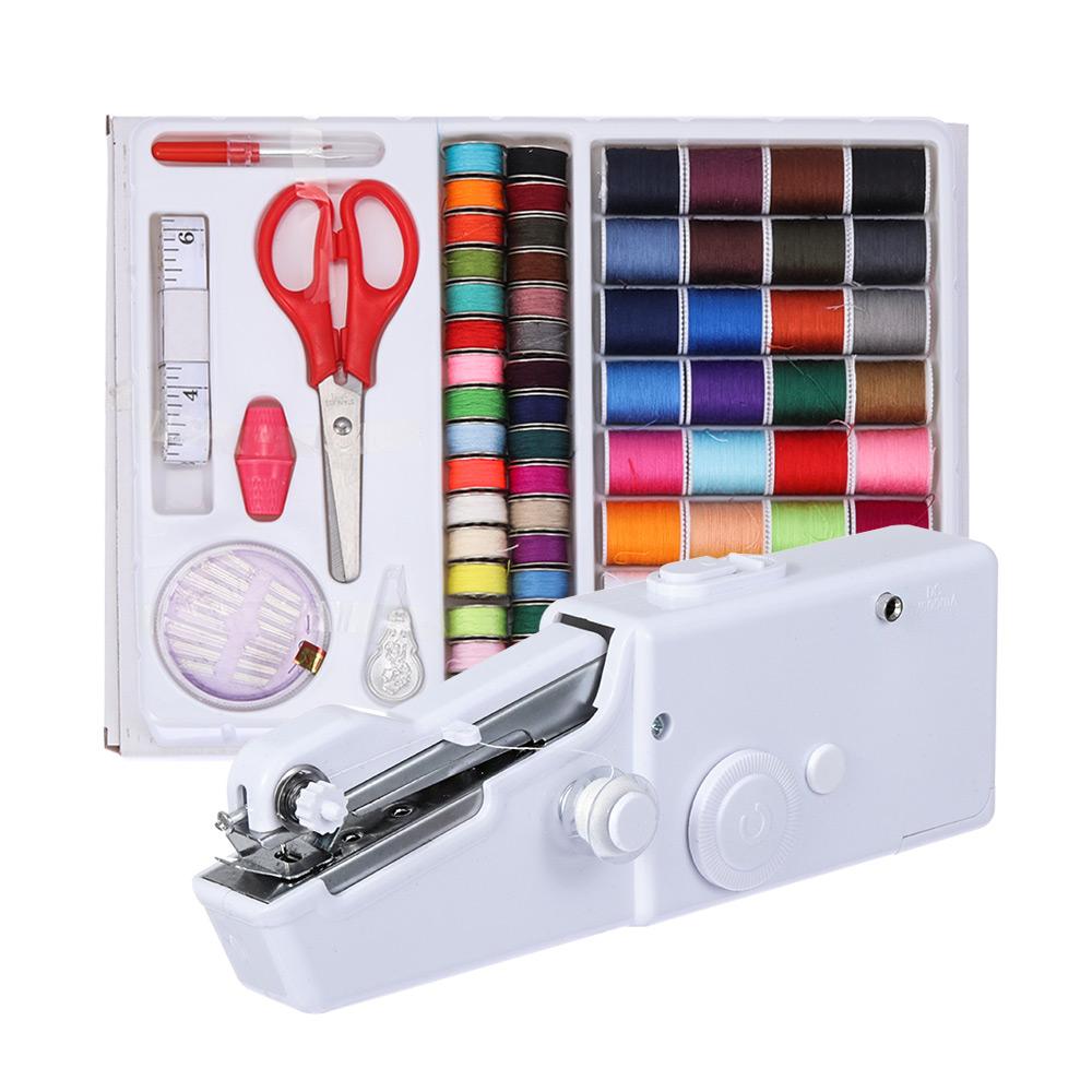 Macchina da cucire elettrica portatile a punto mano da sarto con kit da cucito per casa e viaggio