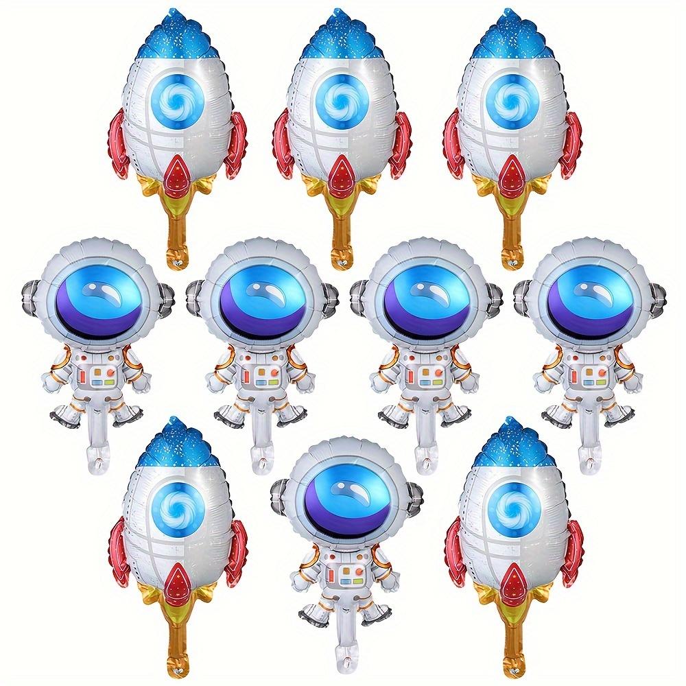 10-Pack of Mini Rockets, Mini Astronaut Aluminum Foil Balloons, 5 of Each Mini Rocket and Mini Astronaut, Suitable for Rocket Astronaut M Other