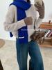 Manufacturer's homemade wool blended solid color wool scarf female winter white new student couple simple knitted scarf