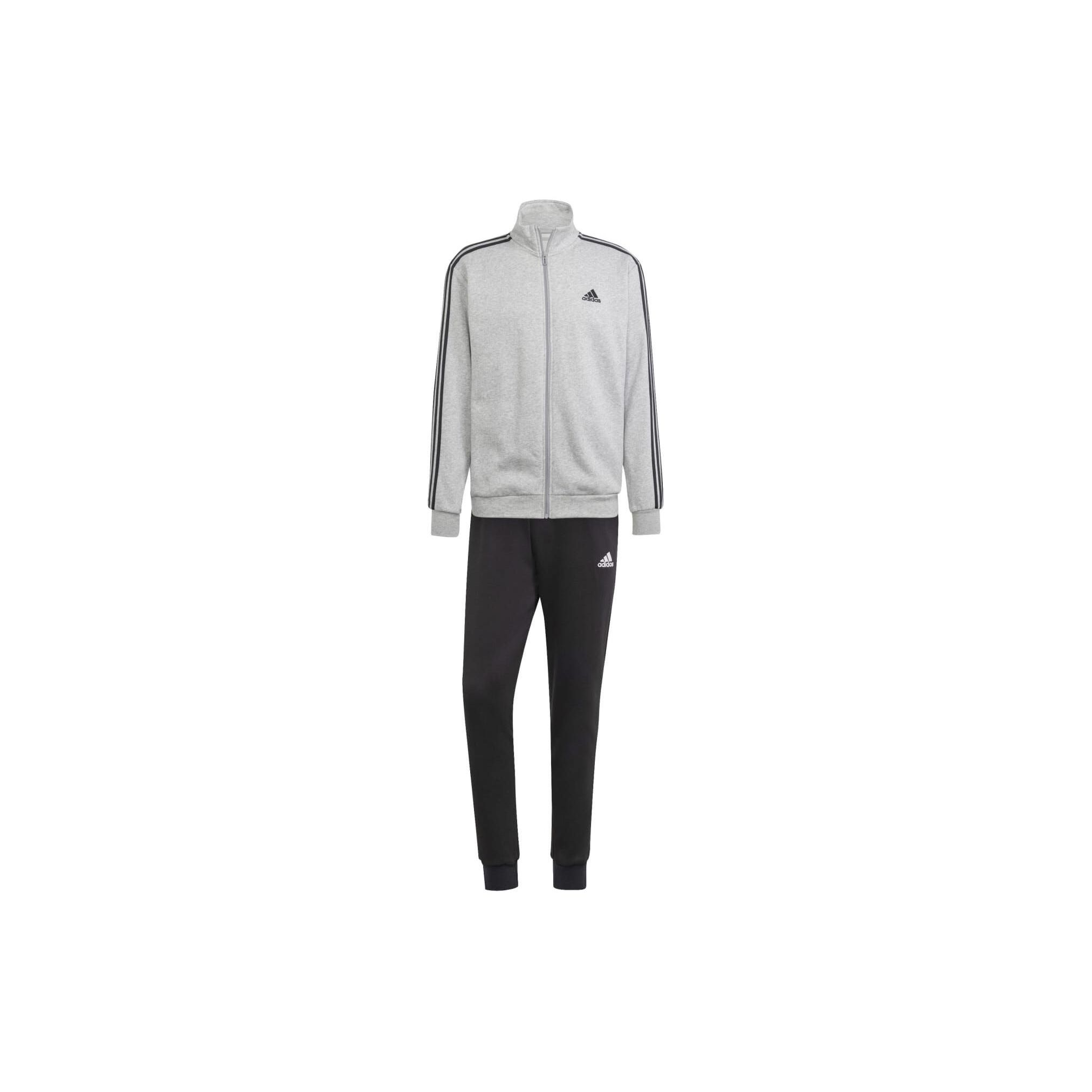Adidas M 3S FL TT TS Three Stripe Logo Print Running Leisure Sports Suit Men Sportswear IA3073 XL