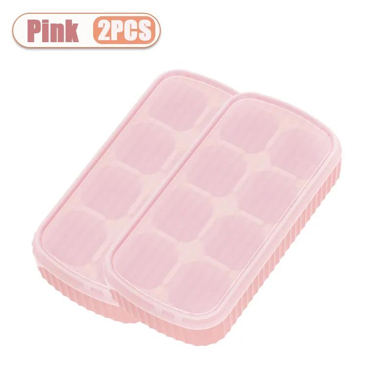 1-4PCS Food Grade Silicone Ice Cube Tray Lid Popsicle Maker Mold Food Freezer Storage Easy Release Soft Ice Tray for Kitchen