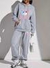 European And American Women'S Clothing Autumn And Winter Hooded Casual Sports Sweater Two-Piece Set