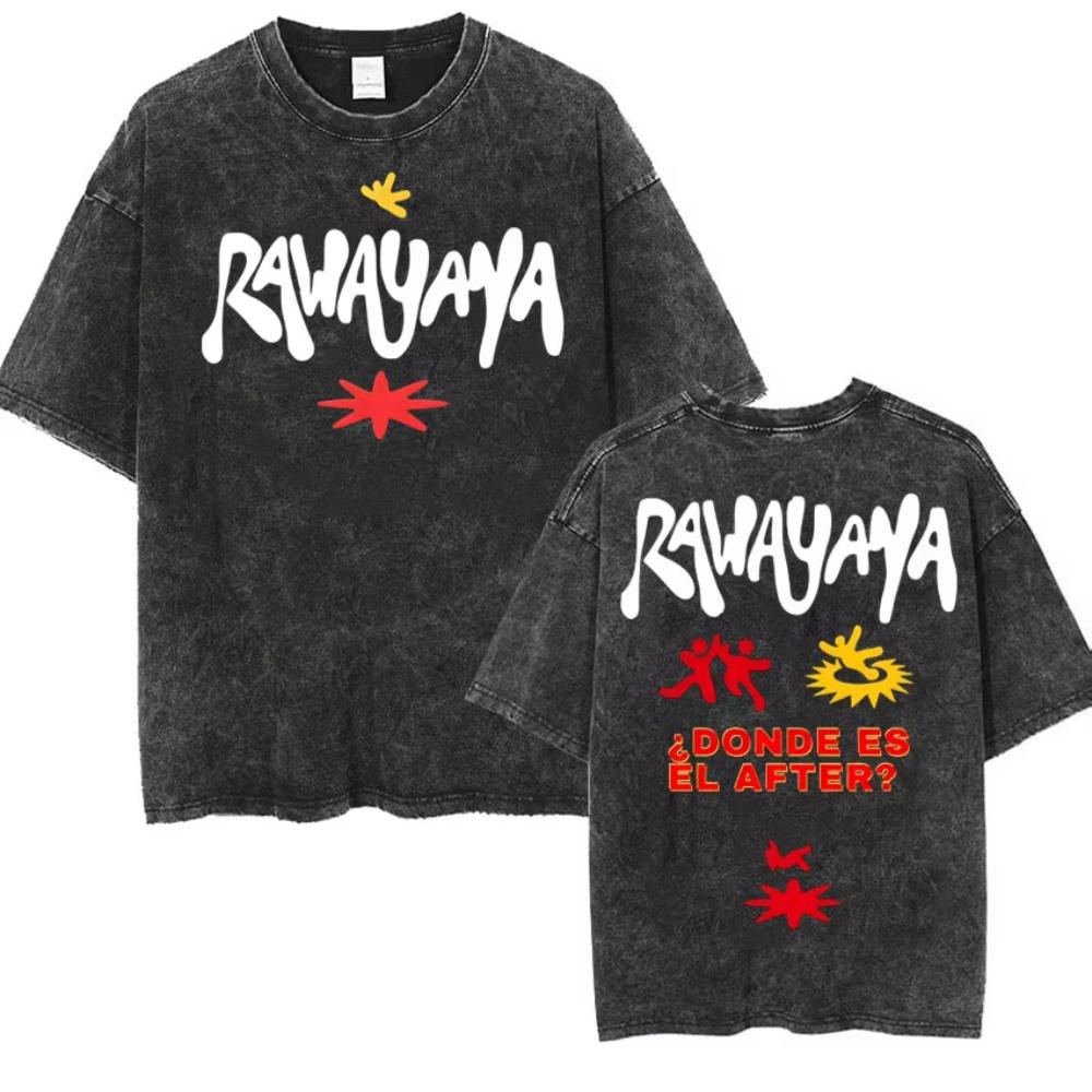 

Rawayana Donde Es El After Album Tour Cover Tshirt Men Women Fashion Vintage Washed Tshirts Casual Male Cotton T Shirts M