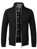 Autumn Winter Causal New Men's Jacket Slim Fit Stand Collar Zipper Jacket Men Solid Cotton Thick Warm  Sweater