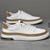 Neues Design Herren Weiße Sneaker Koreanischer Stil Schnürschuhe Freizeit Schuhe Outdoor Walking Flats Bequeme Mode Mann Vulkanisierte Schuhe Trainer