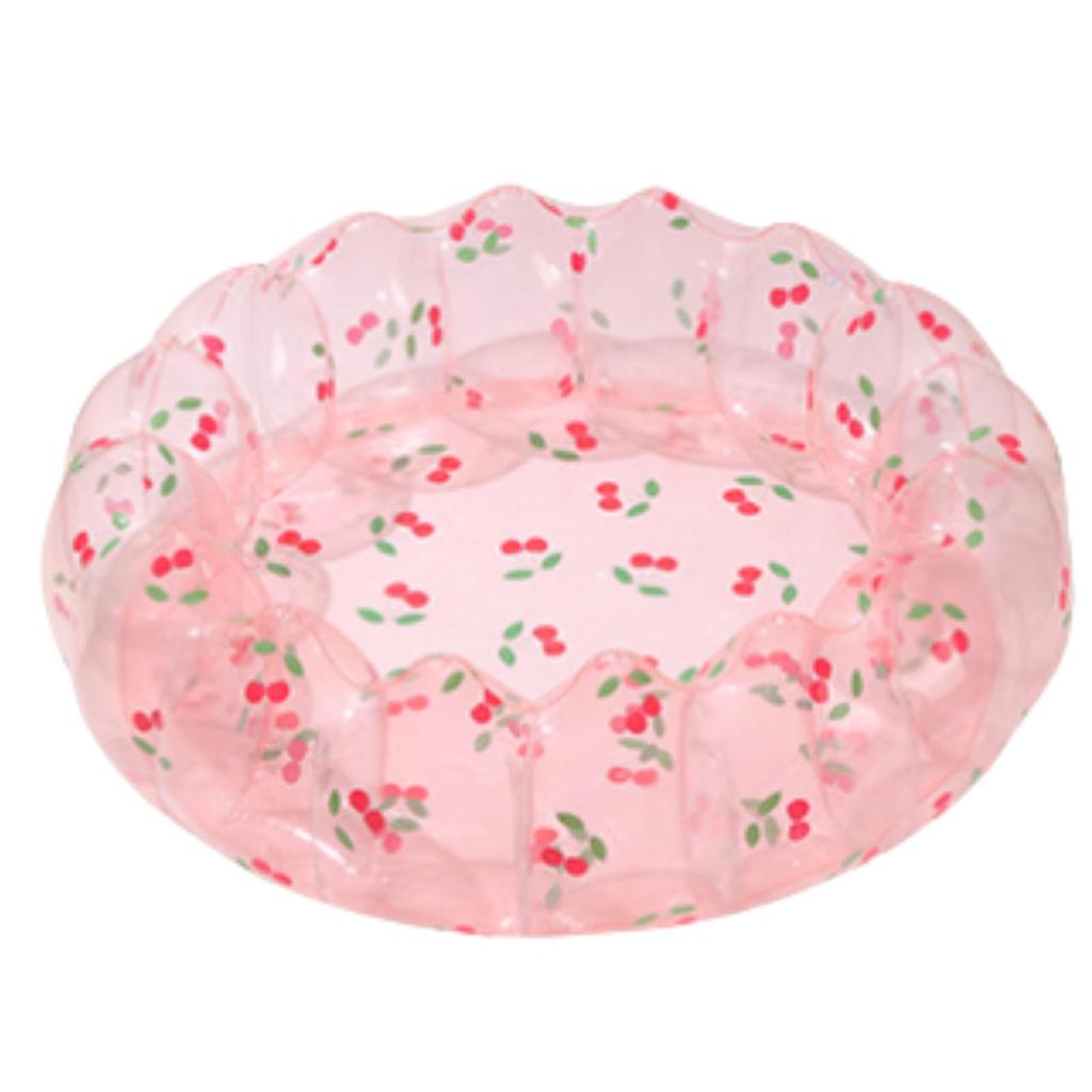 Cherry-patterned Vinyl Pool for Kids, Clear and Cute Perfect for Home Pools and Ball Play, 90cm X 120cm (120cm)