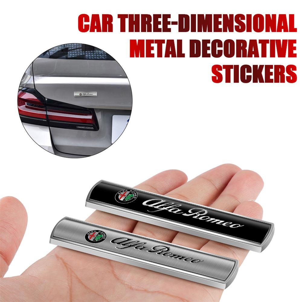 CYYPT1 1/2PC 3D Metal Car Emblem Rear Trunk Side Window Body Sticker For Alfa Romeo Sportiva Tonale Giulietta Mito 147 Auto Accessories