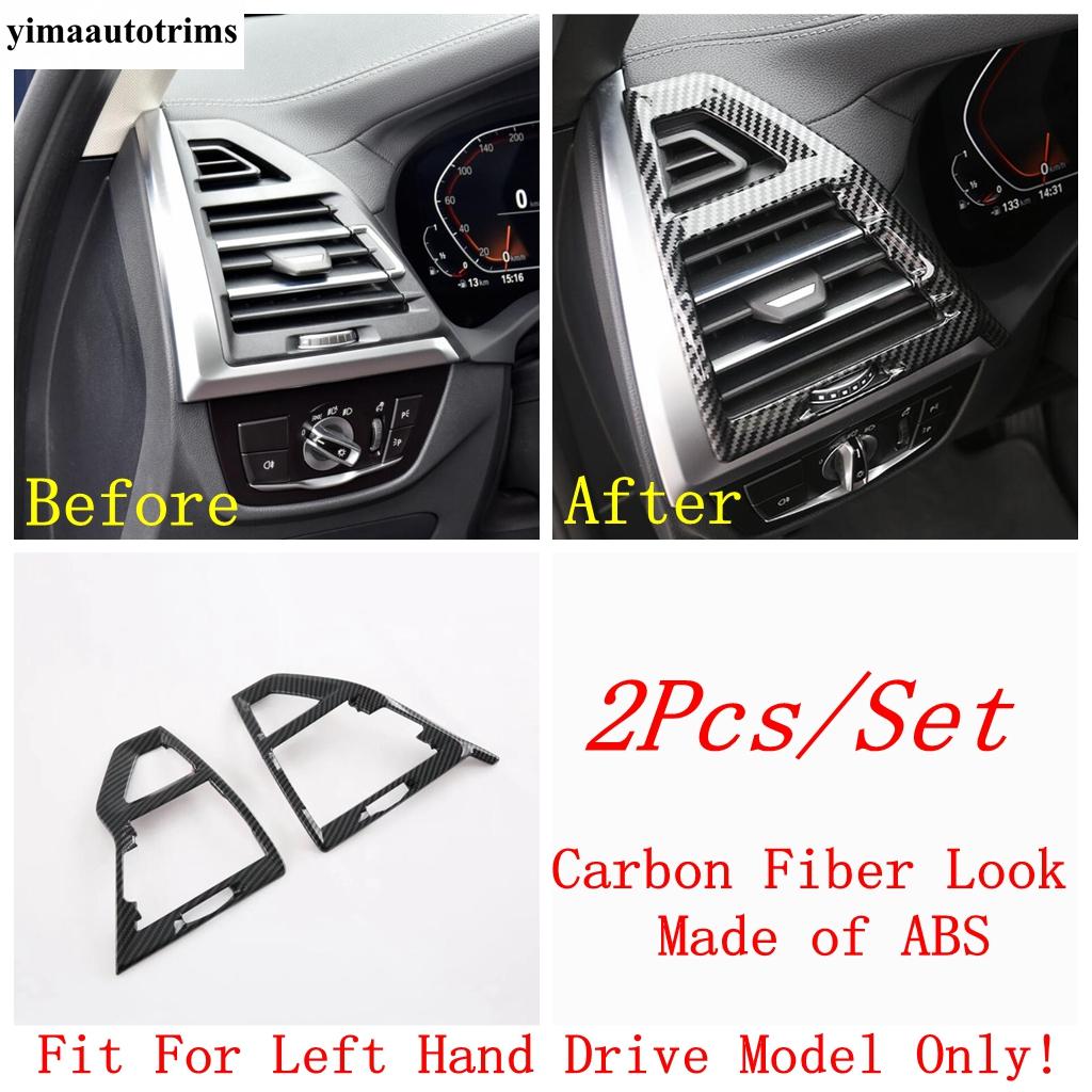 Gear Panel / Dashboard Frame / Window Lift /Navigation Strip Cover Trim For BMW X3 iX3 X4 G01 Carbon Fiber Accessories