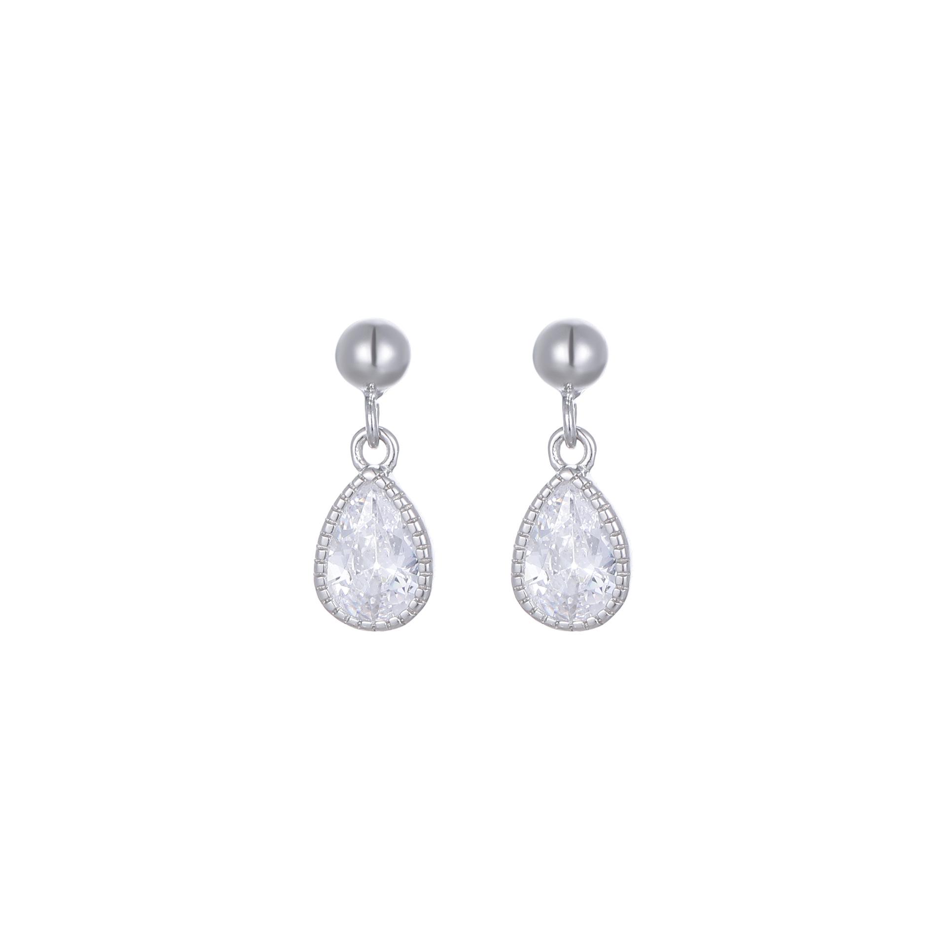Серьги-подвески из стерлингового серебра S925 с покрытием 18 карат золотом, с цирконами в форме капли - Женские высококачественные серьги-подвески с изысканным дизайном S925 Silver