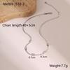 GEMCHIC Women's Vintage Geometry Square Zircon Stainless Steel Choker Necklace Flat Snake Chain Trendy Fashion Jewelry