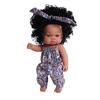 33cm Full Silicone Body Reborn Baby Doll Toys Dark Black Brown Skin Optional Rebirth Doll Lifelike Curly Hair Newborn Doll for Kids Birthday Xmas Gift