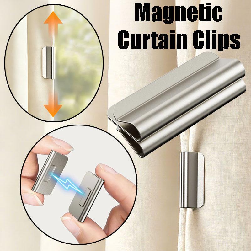 Strong Magnetic Curtain Clips,for Prevent Light Leaking Keep Curtain Closed for Home Bedroom Office Curtain Draperies