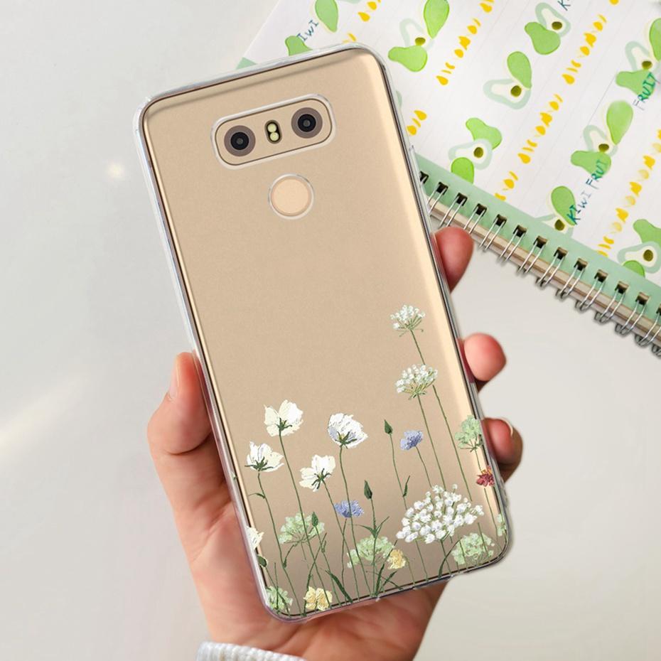 Case For LG Q6 Plus H870 H871 G600L G600K G600S Cute Flower Cat Pattern Soft Silicone TPU Phone Cases For LG G6 G 6 G6plus