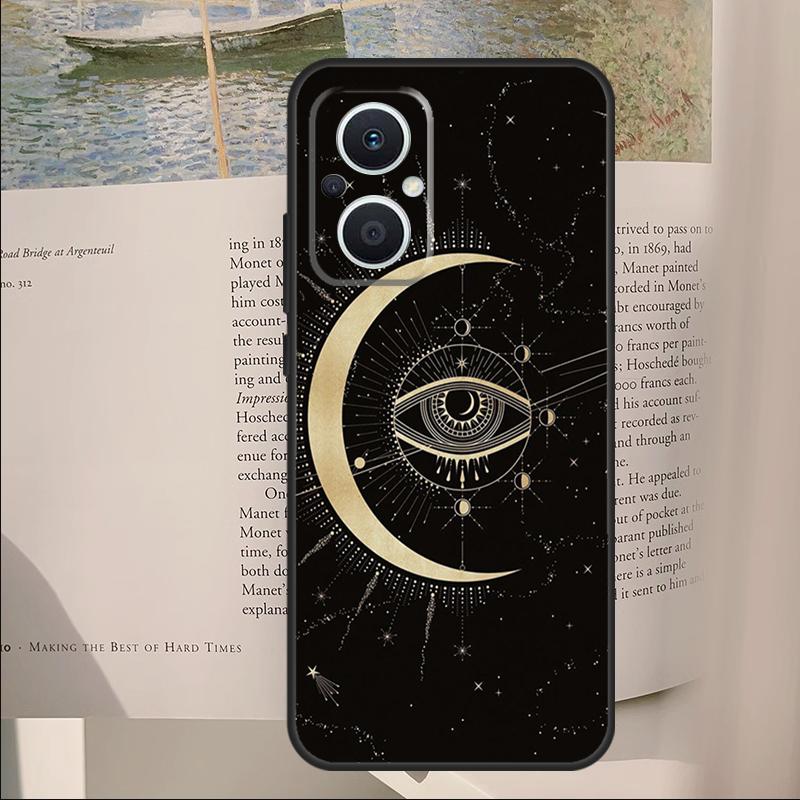 Fortune Telling Moon Stars Hands Art Cover For OPPO Reno 11F 12F 13F 14F 10 11 12 13 14 Pro 7 8 Lite OPPO Find X6 X8 X9 Pro Case